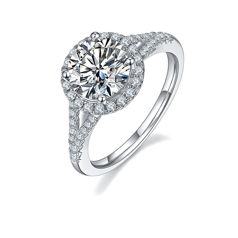 Soleste Halo 2.0 Carat Moissanite Engagement Ring