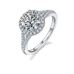 Soleste Halo 2.0 Carat Moissanite Engagement Ring