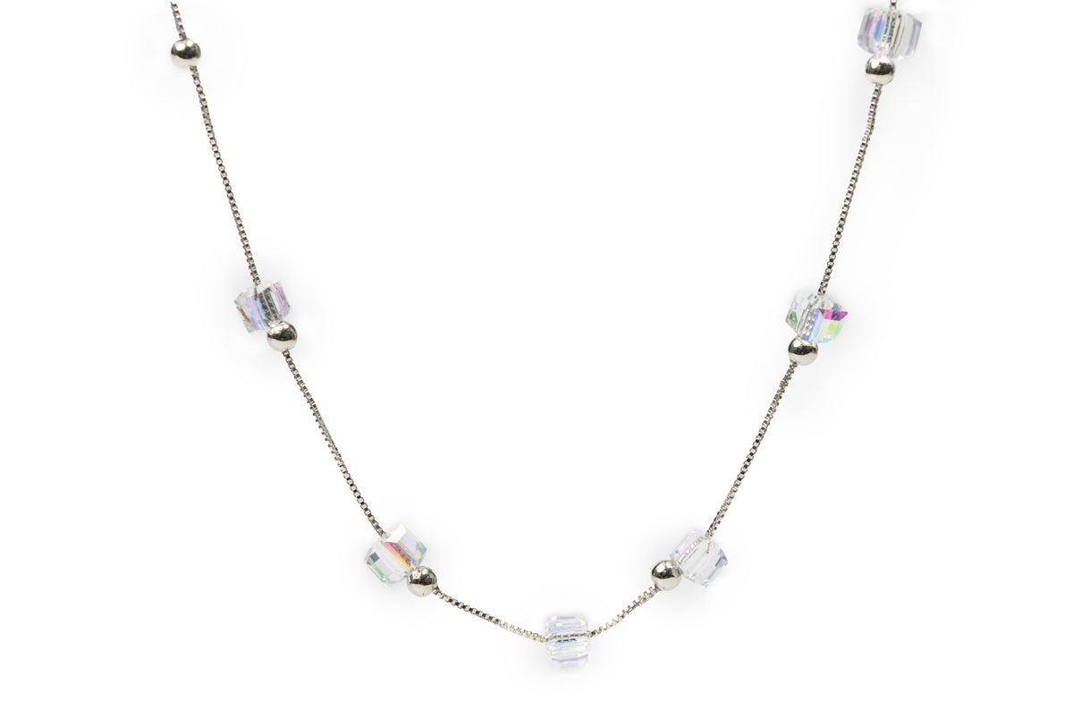 Silver Cube Necklace