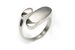 Glazed Curve Ring - Silver Ring for Women