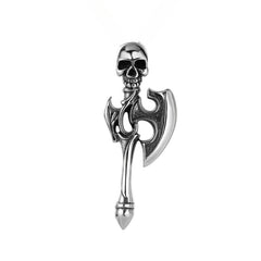 Halloween Skull Tomahawk Titanium Steel Pendant for Men