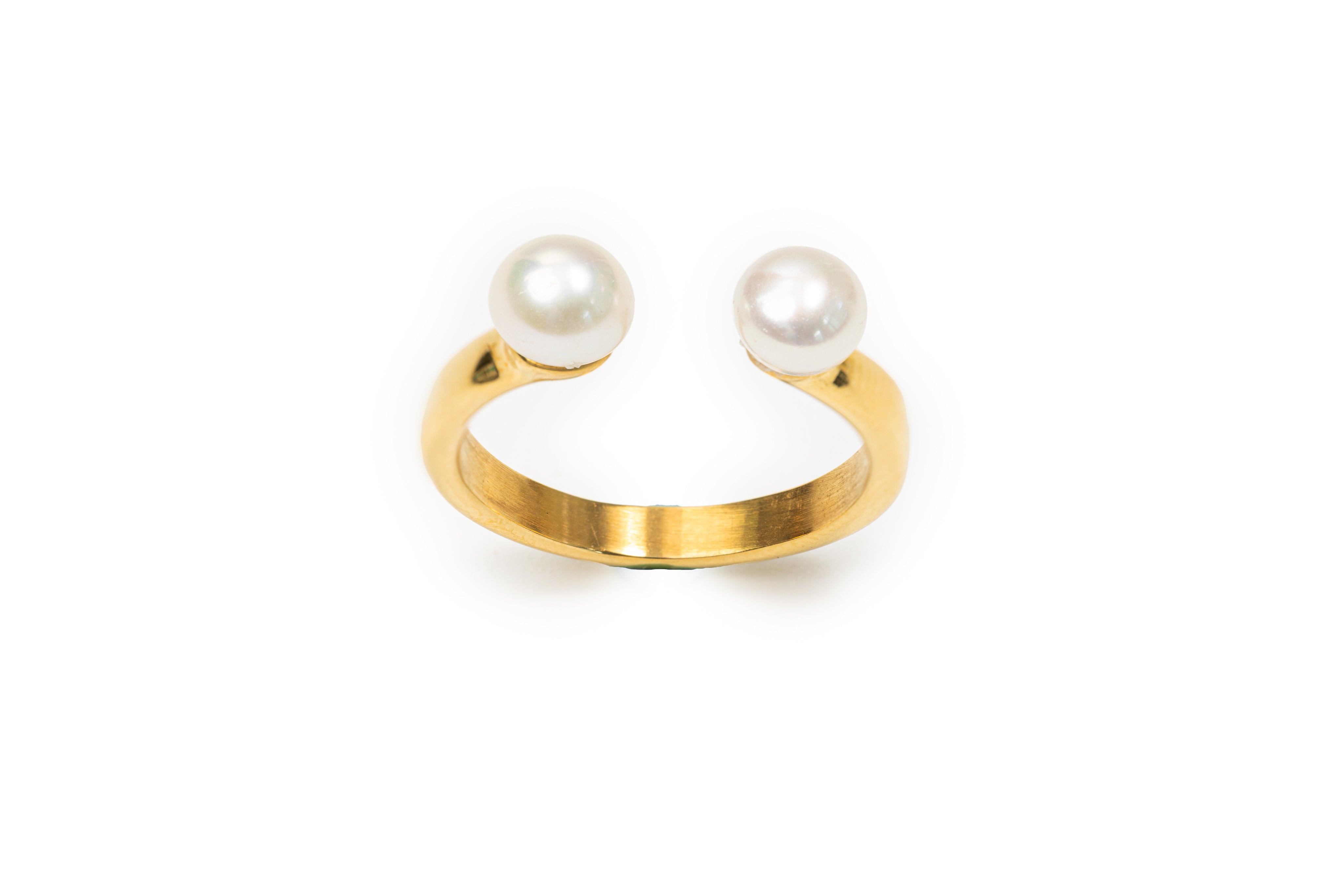 Golden Freshwater Pearl Ring