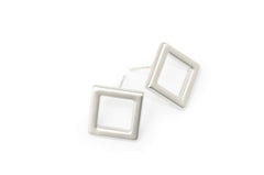 Silver Block Earring