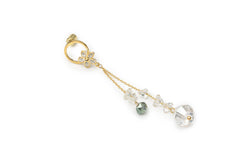 Golden Transperent Stone Drop Earrings