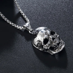 Halloween Skull Mask Titanium Steel Necklace for Men