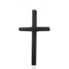 Simple Polished Latin Cross Titanium Steel Pendant for Men