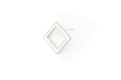 Silver Block Earring