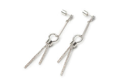 Silver Galaxy Drop Earrings