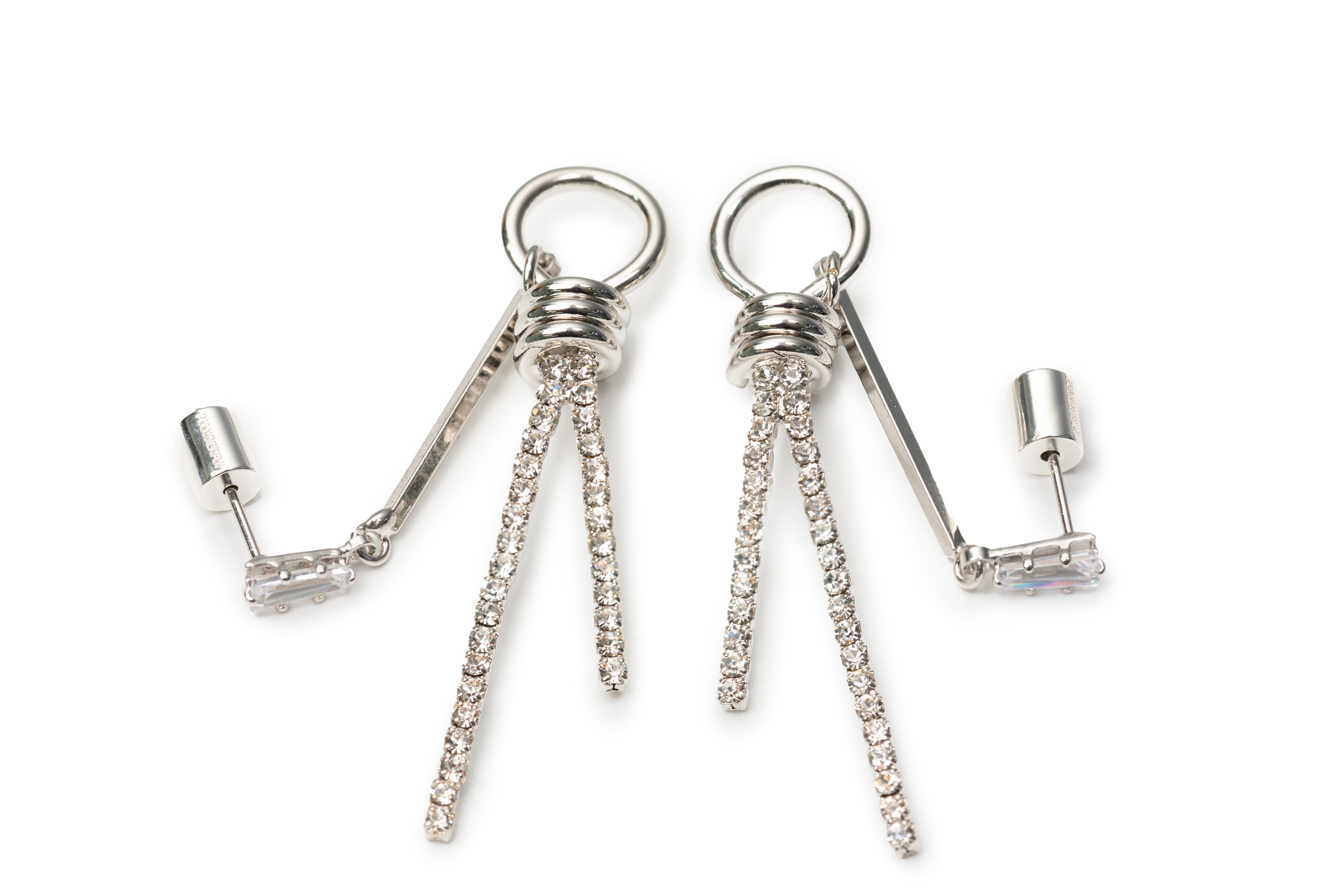 Silver Galaxy Drop Earrings