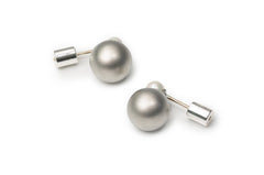 Silver Round Drop Earrings