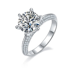 Cathedral 3.0 Carat Moissanite Engagement Ring