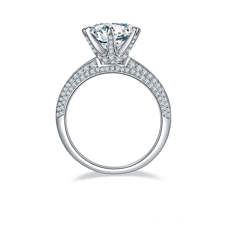 Cathedral 3.0 Carat Moissanite Engagement Ring