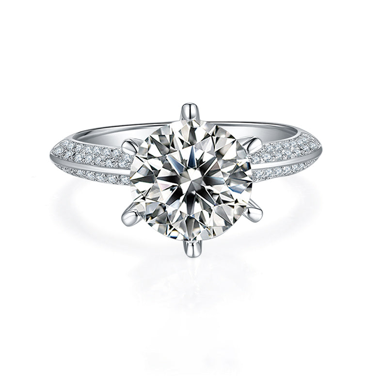 Cathedral 3.0 Carat Moissanite Engagement Ring