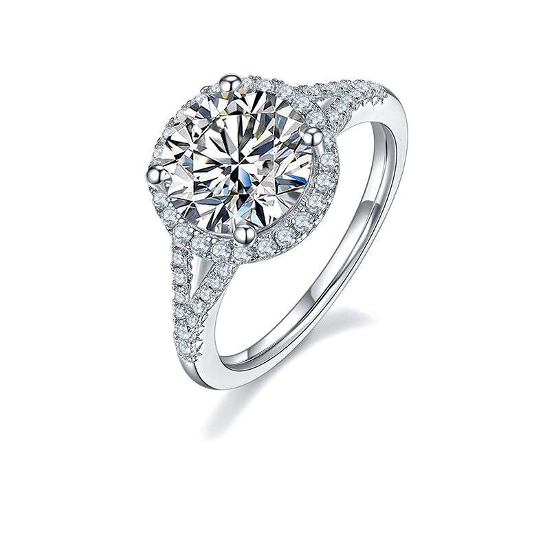 Soleste Halo 3.0 Carat Moissanite Engagement Ring