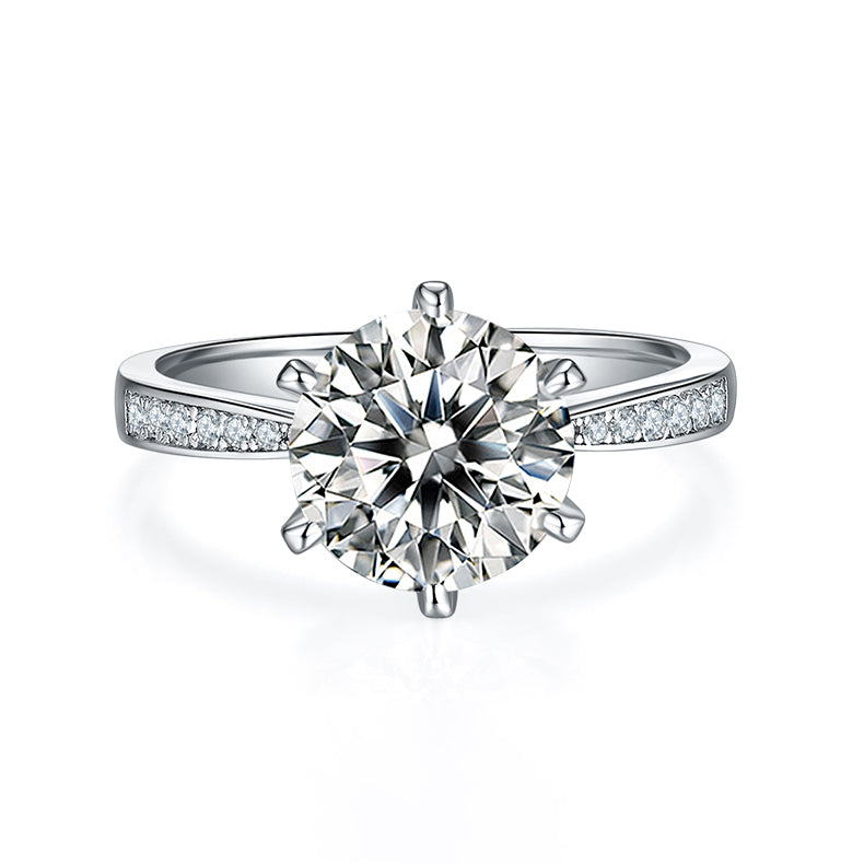 Classic Cathedral 3.0 Carat Moissanite Engagement Ring