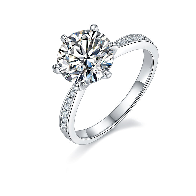 Classic Cathedral 3.0 Carat Moissanite Engagement Ring