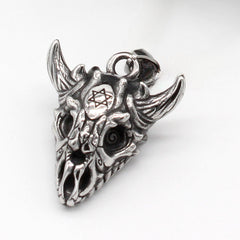 Halloween Satan Skull Sheep's Head Titanium Steel Pendant for Men