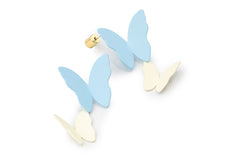 Ocean Blue Butterfly Drop Earrings