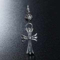 Round Bead Cross Flower Titanium Steel Pendant for Men