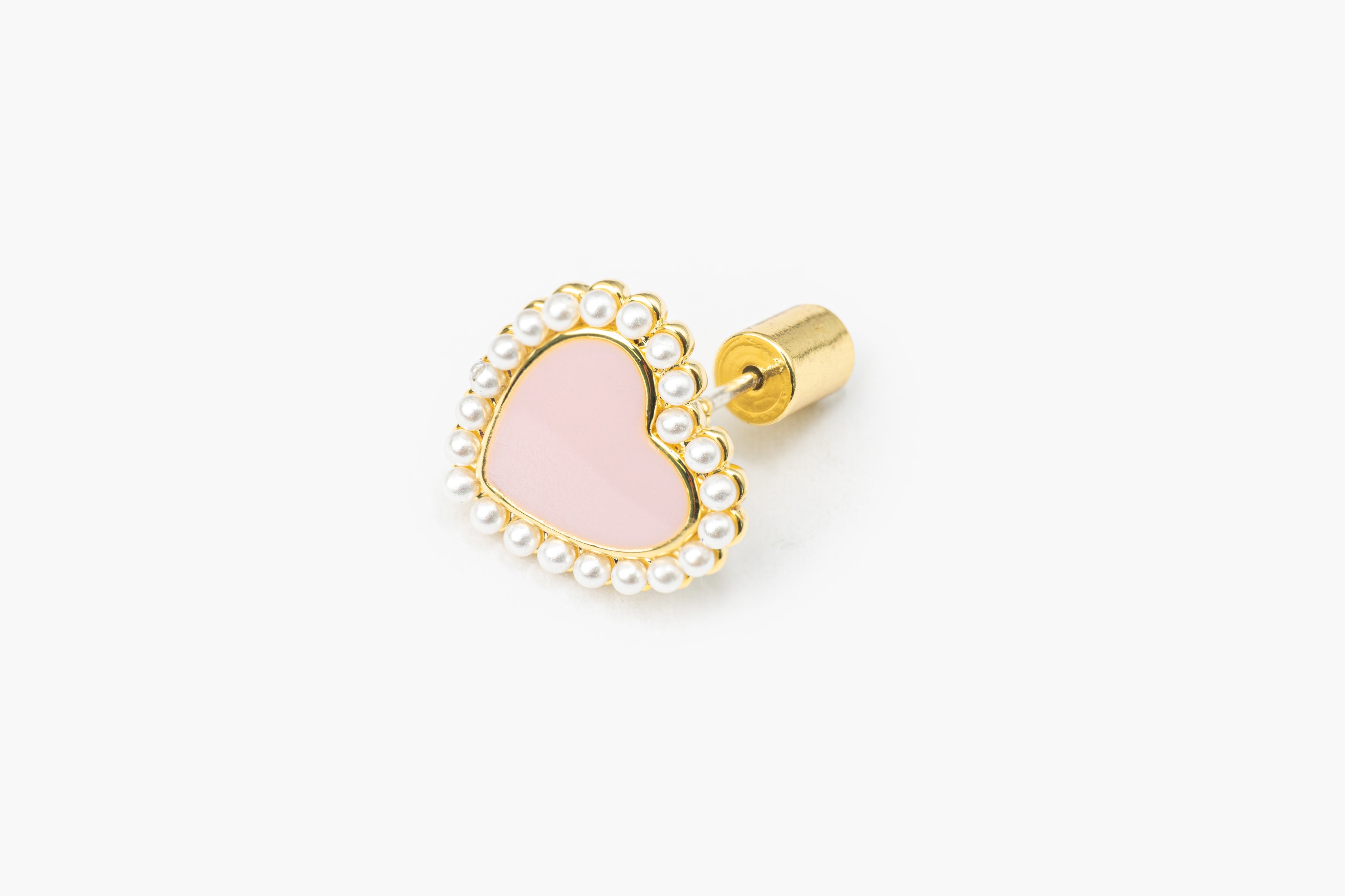 Bear and Heart Studs - Pink Studs for Women