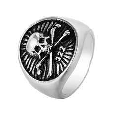 Halloween Death Skull 322 Titanium Steel Ring for Men