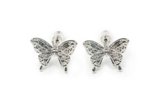 Silver Butterfly Studs Nap Earrings