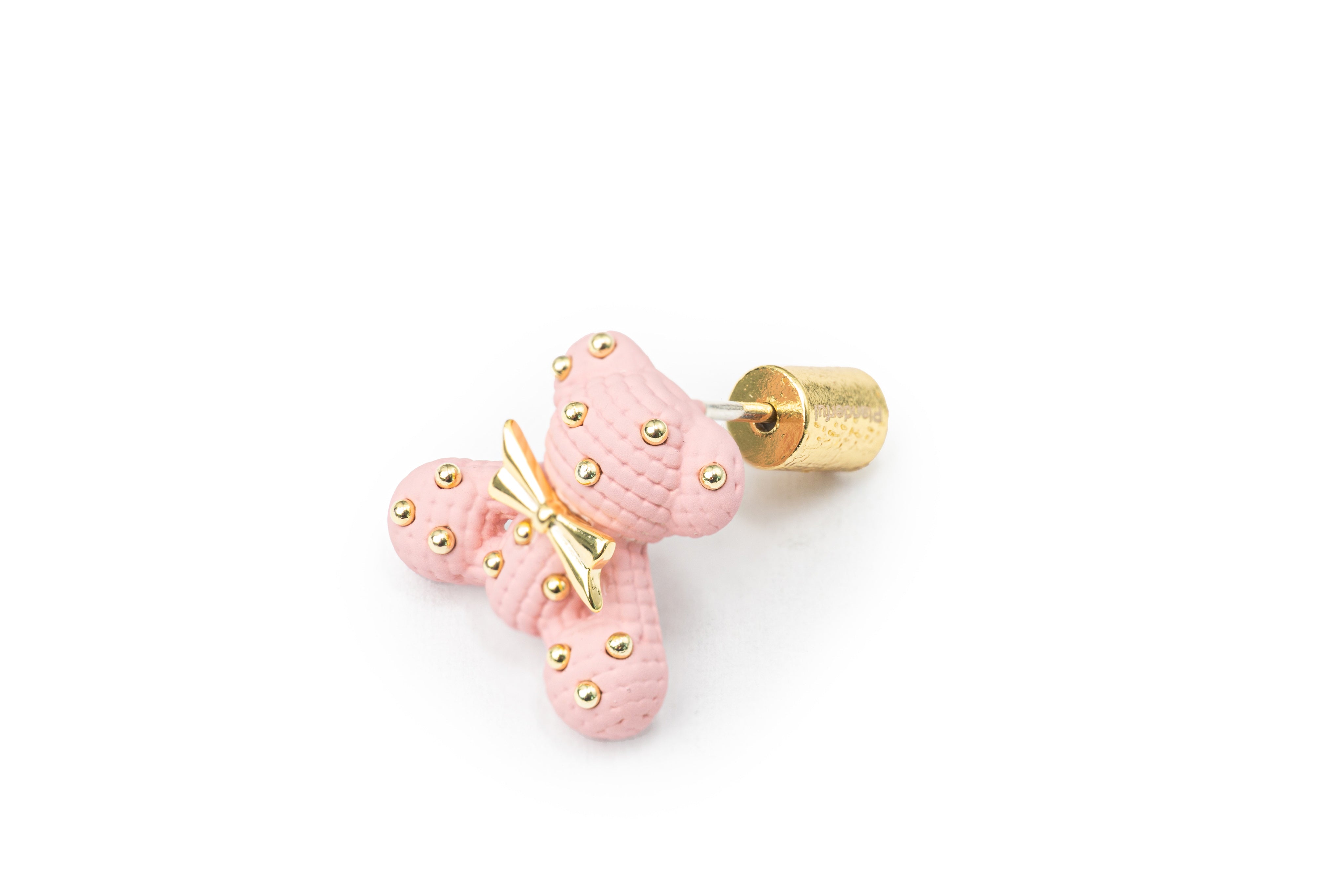 Bear and Heart Studs - Pink Studs for Women