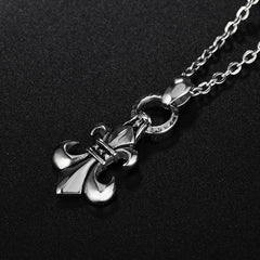 Childern Flower Titanium Steel Necklace for Men