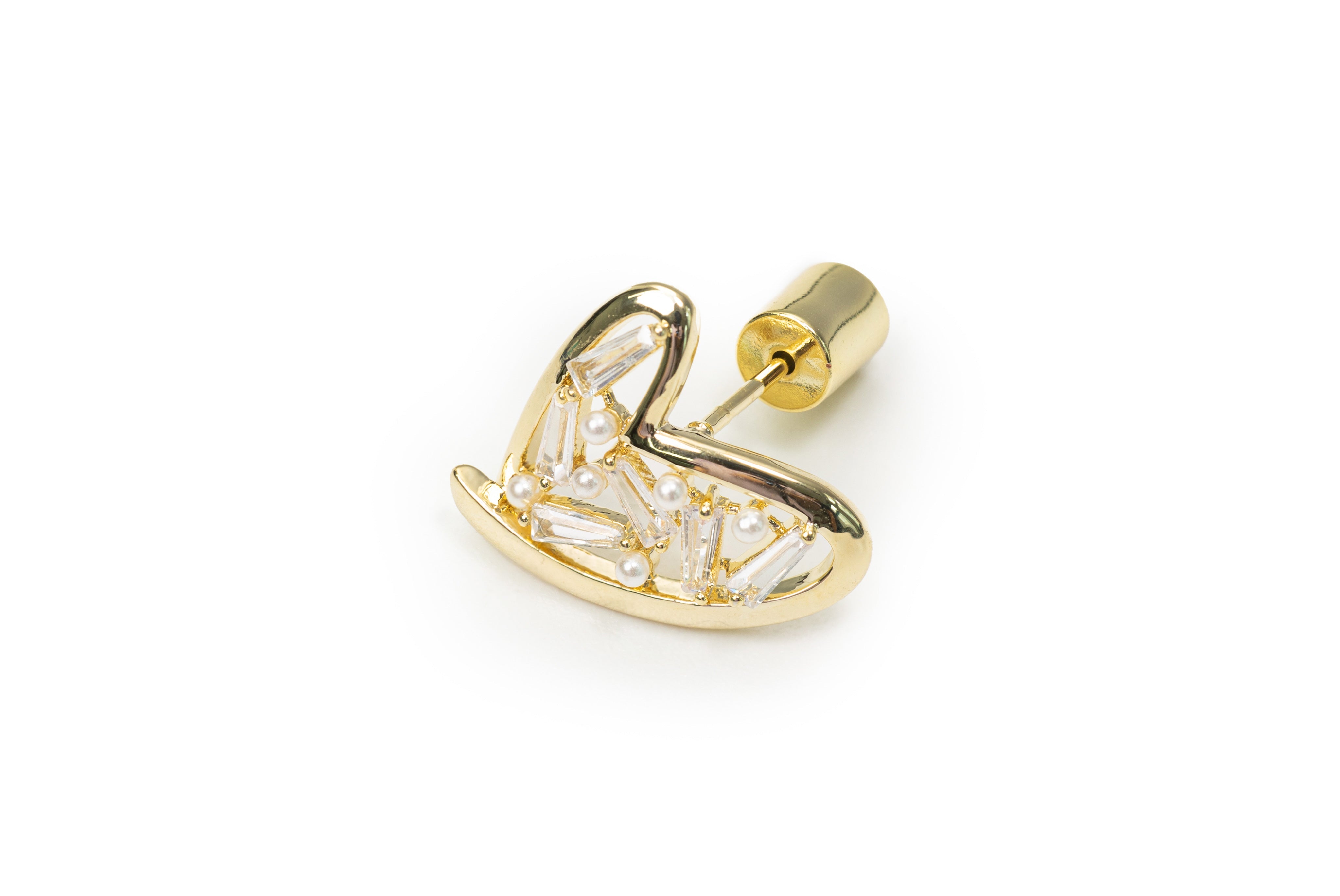 Golden Heart Studs - Golden Studs for Women