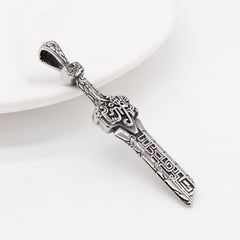 Broken Dragon Slayer Sword Titanium Steel Pendant for Men