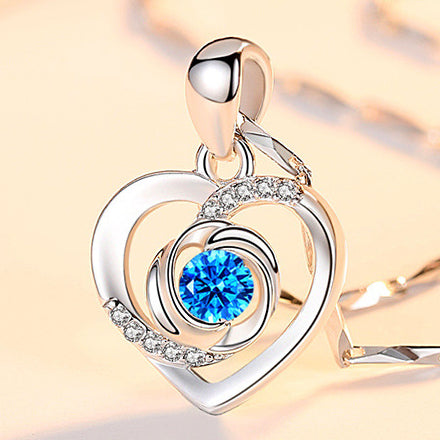 (Pendant Only) Valentine's Day Gift Eternal Heart with Zircon Silver Pendant for Women