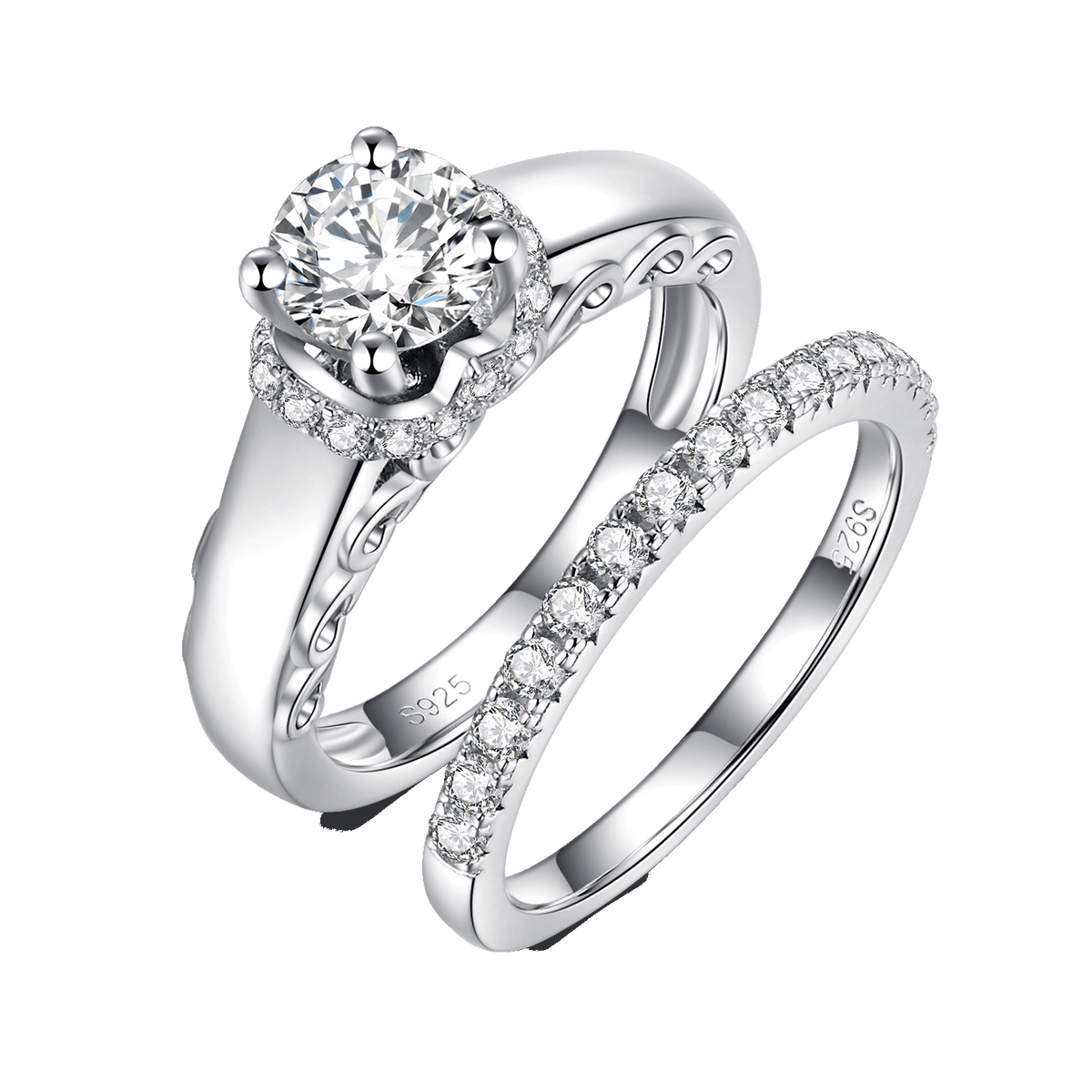 Stylish Round Cut Moissanite Half Eternity Ring Pack
