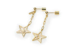 Golden Star Drop Earrings