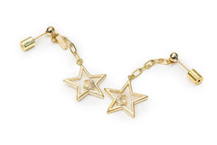 Golden Star Drop Earrings