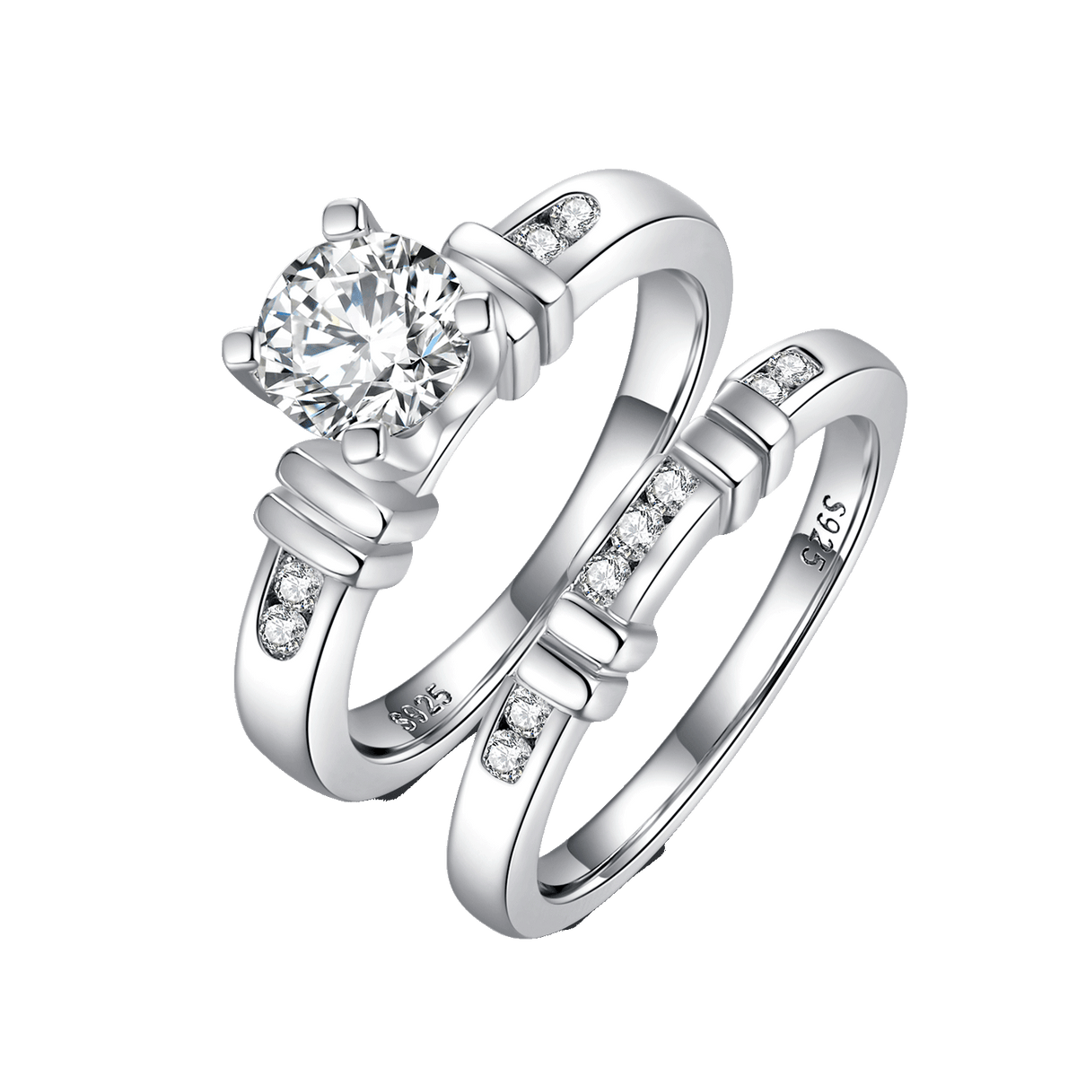 Round Moissanite Engagement Ring Pack