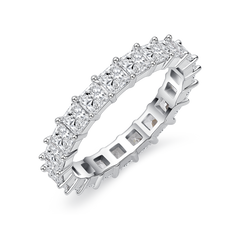 Princess Cut Moissanite Eternity Ring