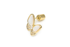 Golden Glazed Butterfly Studs