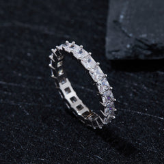 Princess Cut Moissanite Eternity Ring