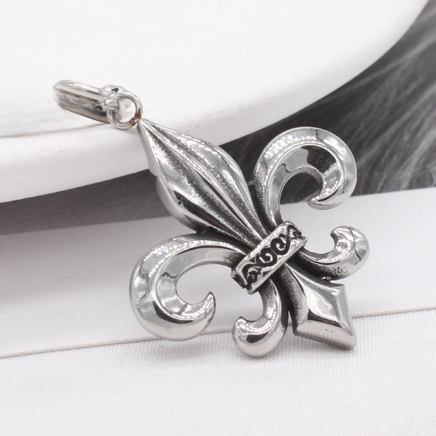 Childern Flower Titanium Steel Pendant for Men