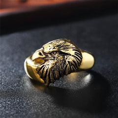 Vintage Cool Eagle Titanium Steel Ring for Men