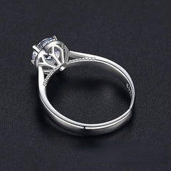 Adjustable Opening Soleste Halo 1.0 Carat Moissanite Engagement Ring