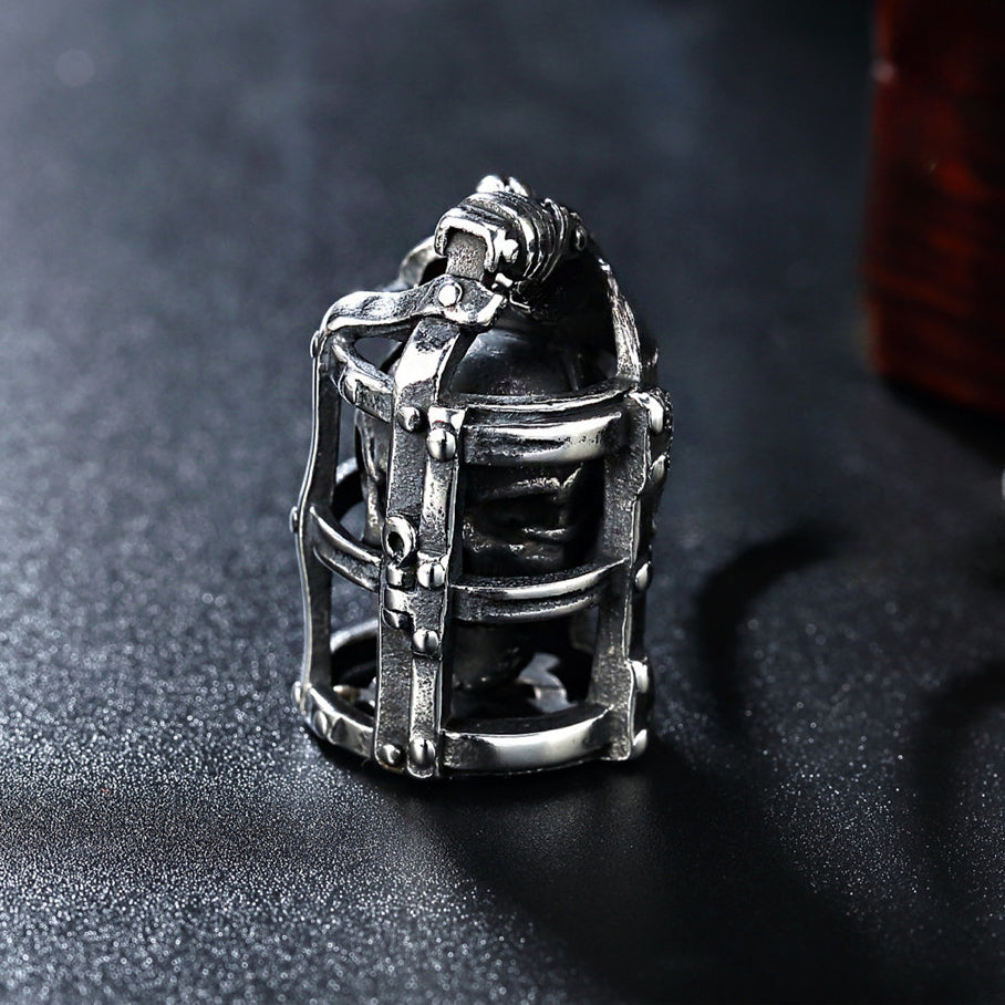 Halloween Prison Skull Head Titanium Steel Pendant for Men