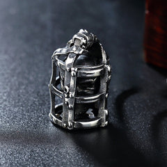 Halloween Prison Skull Head Titanium Steel Pendant for Men