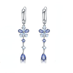 Retro Flower String Tassel Drop Earrings