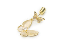 Golden Little Butterfly Drop Earrings