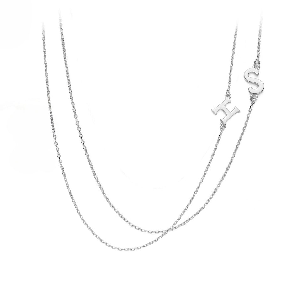 Letter Silver Necklace