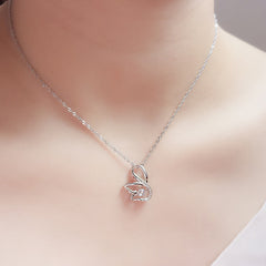 (Pendant Only) Zircon Swan Silver Pendant for Women