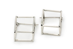 Siver Cube Drop Earrings