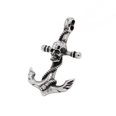 Halloween Skull Anchor Titanium Steel Pendant for Men