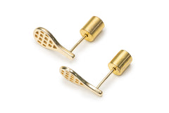 Golden Tennis Studs Studs Pack Nap Earrings